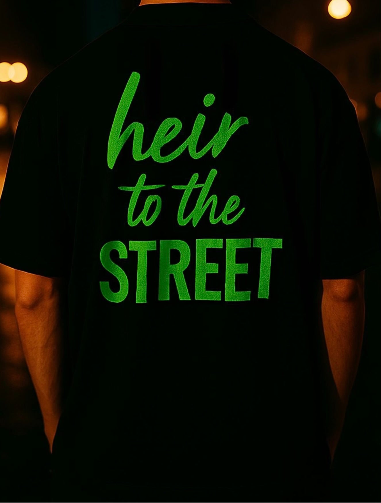 DESHEIR Black Graphic T-Shirt